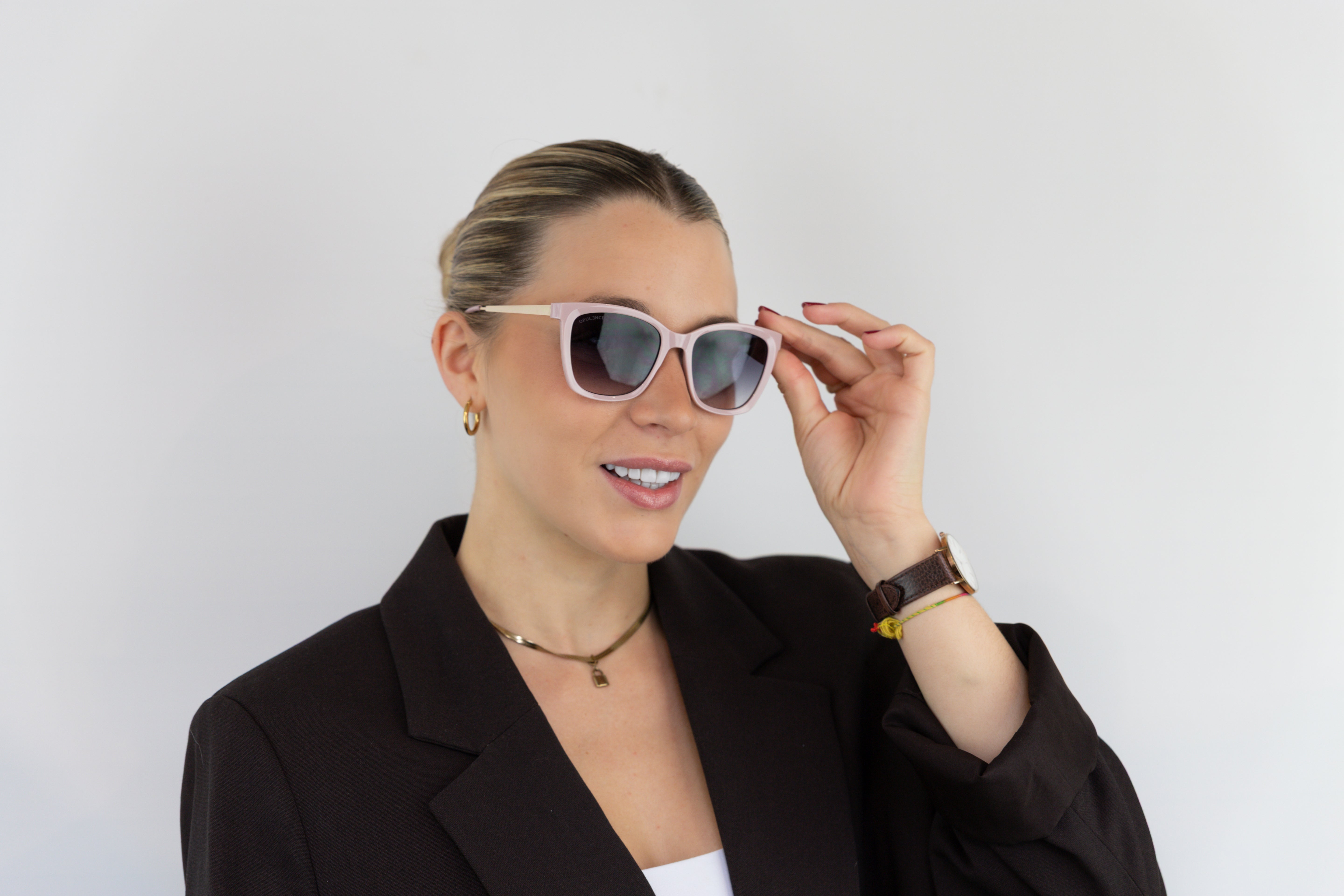 Opulence Grace – Gafas de sol unisex con patillas doradas