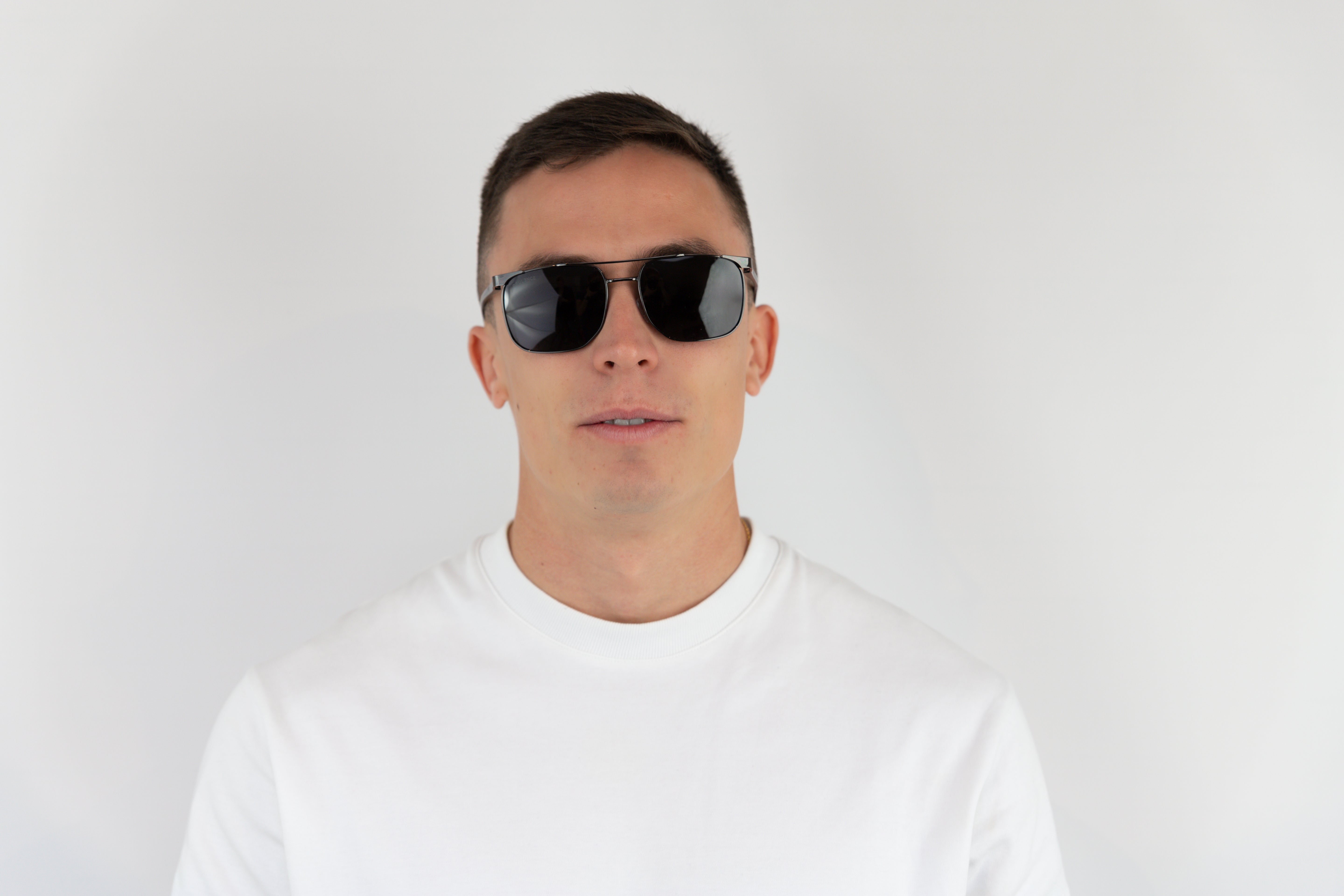 Opulence Horizon – Gafas de sol rectangulares metálicas unisex